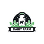 black-and-green-dairy-farm-logo-design-vector